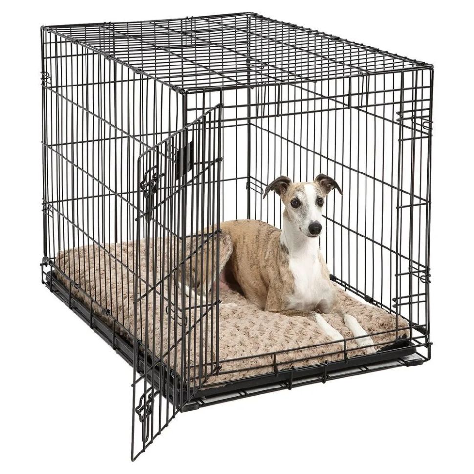 Лежанка MidWest Ombre, для собак и кошек, плюшевая с завитками, 90х55 см, мокко