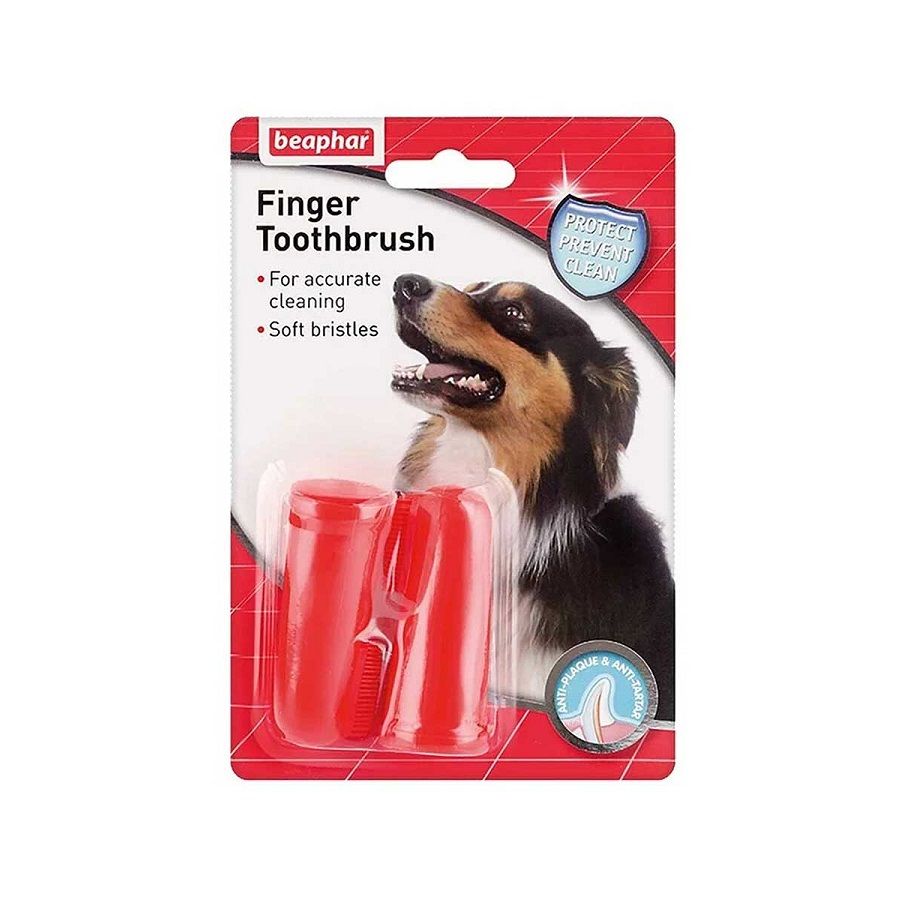 Beaphar: Двойная зубная щетка на палец, для собак всех пород