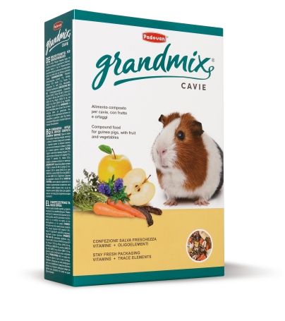 Padovan GrandMix cavie комплексный основной корм для морских свинок с витамином С, 850 гр.