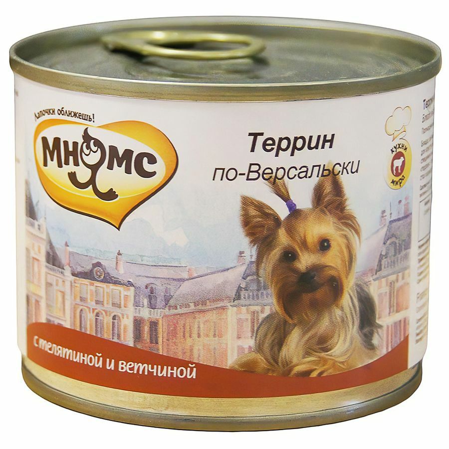 Мнямс консервы для собак Террин по-версальски (телятина с ветчиной) 200 г