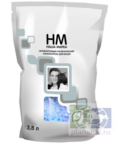 Наша марка силикагелевый наполнитель для кошек, 3,8 л.