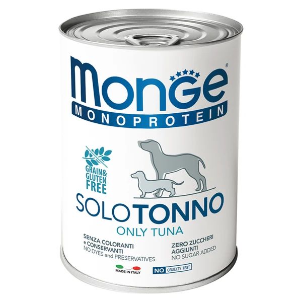 Monge: VetSolution Dog Hypo Monoprotein, Tuna, влажная диета для собак, Гипо монопротеин, с тунцом, 400 гр