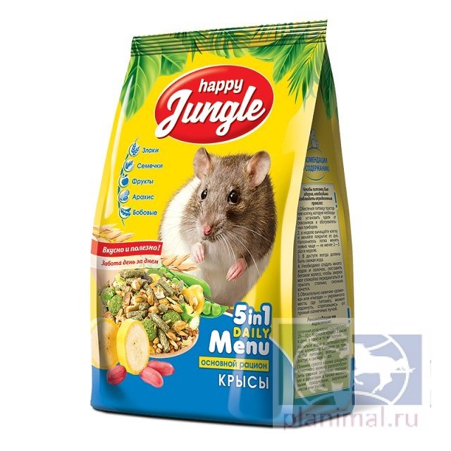 Happy Jungle корм для декоративных крыс, 400 гр.