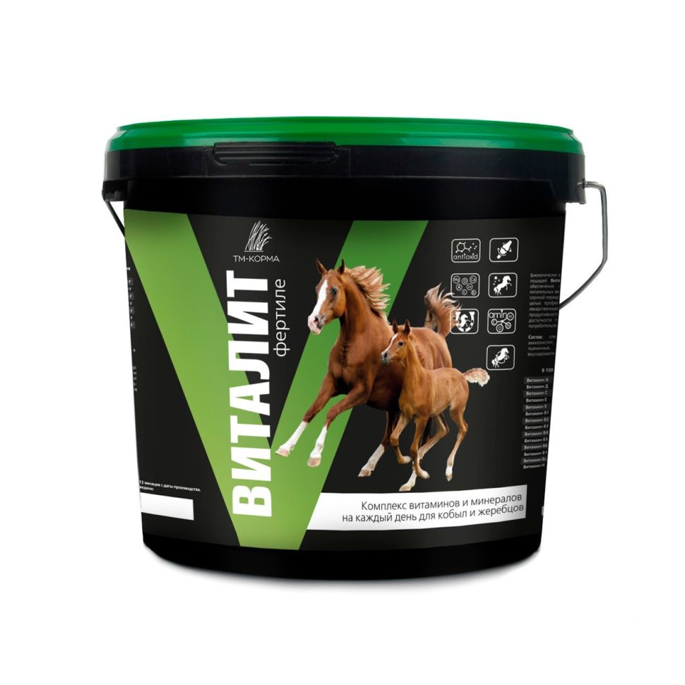 Дикий медведь: ВитаЛит Фертиле / Fertile, добавка для кобыл, 3 кг