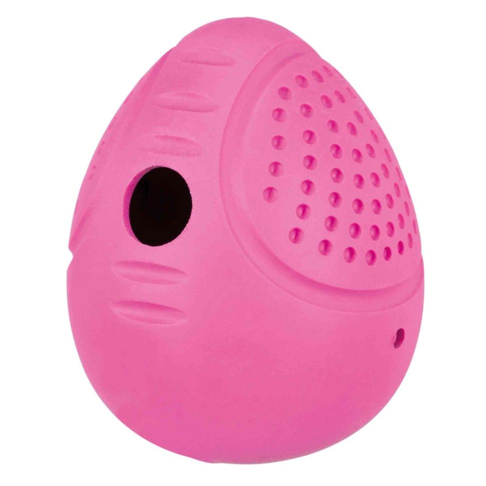 Trixie: Яйцо для лакомств Roly Poly, натуральная резина, с полым центром и небольшим отверстием, 8 см