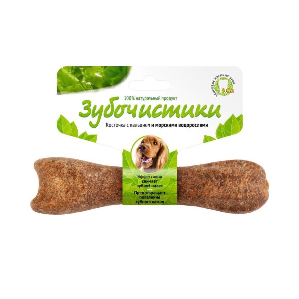 Зубочистики: Косточка с кальцием и морскими водорослями, для собак средних пород, 95 гр., арт. 73303792