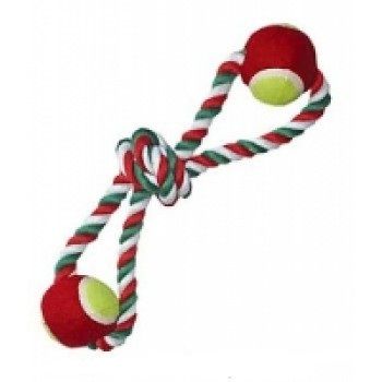 Игрушка для собак "Апорт восьмерка с 2-мя мячами", арт. R1077