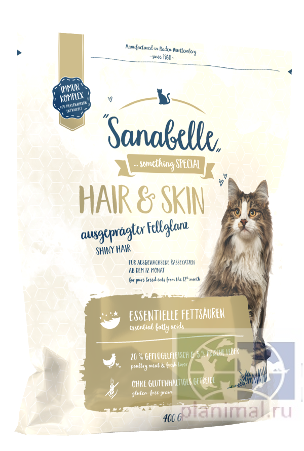 Sanabelle Hair&Skin сухой корм для кошек 0,4 кг