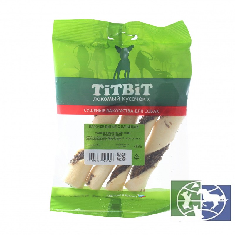 TiTBiT: Палочки витые с начинкой (мягкая упаковка), 45 гр.