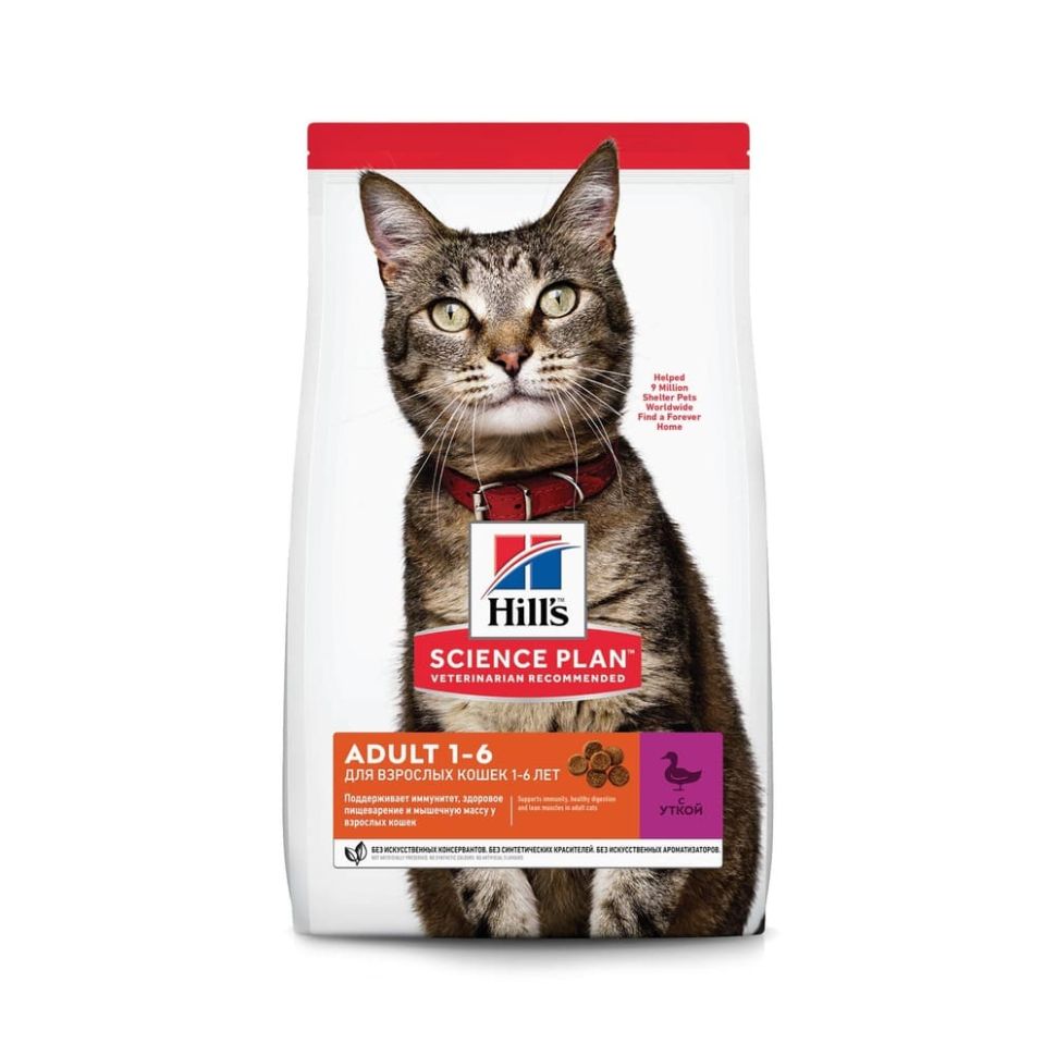 Hill's: Cat Science Plan, сухой корм, для кошек, с уткой, 300 гр